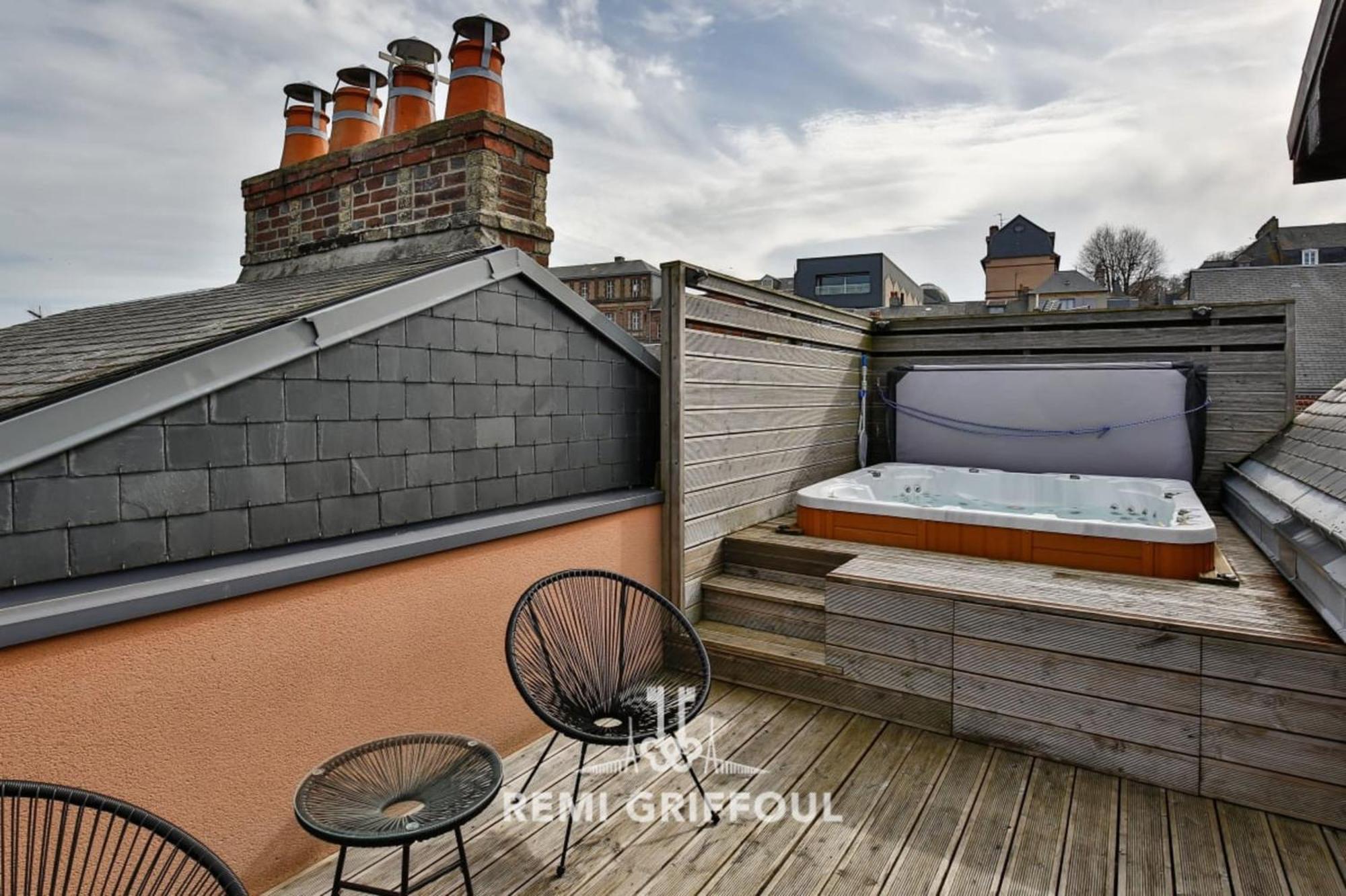 The Cosmopolitan Architect Design Home With Rooftop Jacuzzi 8 Guests Honfleur Luaran gambar